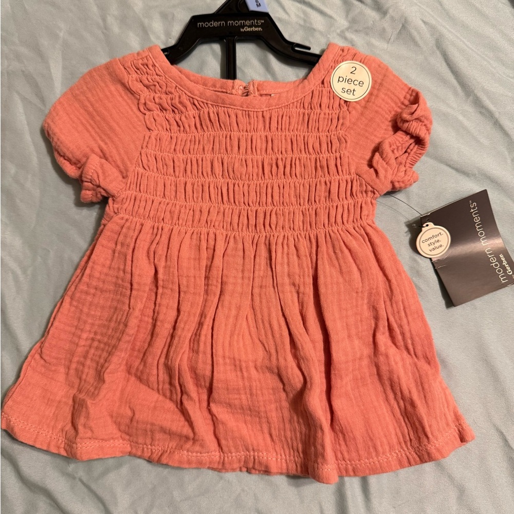 Pink Casual Dress with Smocked Detailing